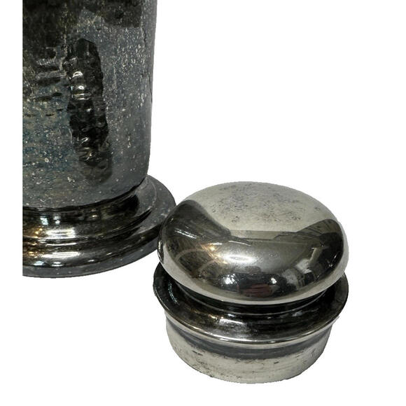 Vtg Viking Plate EP Copper Cocktail Shaker Hammered Silver Plate Art Deco 40s - Picture 8 of 9